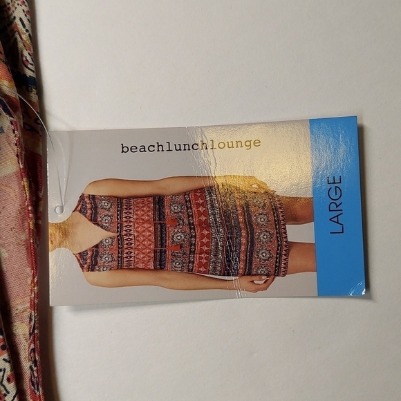 BEACH LUNCH LOUNGE WOMENS SLEEVELESS FLORAL PRINT DRESS SIZE LARGE NWT - Picture 8 of 9